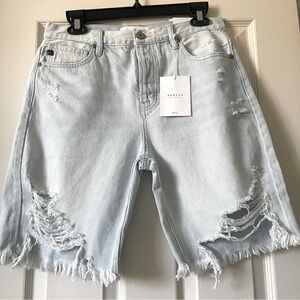 KanCan Light Blue Distressed Jean Shorts